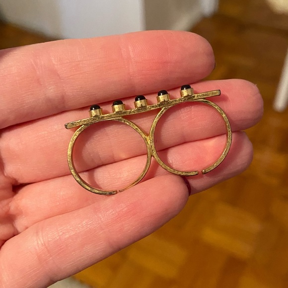 Madewell gold and black double ring - Picture 4 of 5